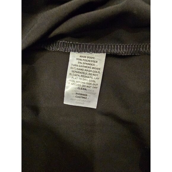 Halogen Black Faux Leather Lightweight Long Sleeve Top With Waist Tie Sz S COS M - Picture 7 of 7